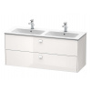 Duravit Brioso Umývadlová skrinka 55x129x48 cm, 2 zásuvky, lesklá biela BR410502222