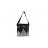 Textilná taška / crossbody bavlnená 33x32 cm - 1 ks čierna