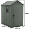 KETER DARWIN 4 x 6 záhradný domček, 125,8 x 184,5 x 205 cm, zelený 17209417