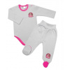G-baby 2-dielna sada body dl. rukáv polodupačky Pony Farm sivá