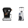 Ascaso Dream PID, Dark Black + Eureka Atom Specialty 65, chrome