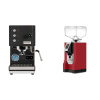 Profitec GO, black + Eureka Mignon Bravo, CR ferrari red