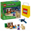 LEGO Minecraft 21251 Steve's Desert Expedition + LEGO papierová taška 6315786 žltá 24x8x18 cm (LEGO MINECRAFT 21251 STEVE'S DESERT EXPEDition DETS SET + TAŠKA)