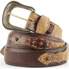 Stars & Stripes Opasok kožený WG-204 Stars & Stripes, hnedý Dĺžka: 42