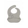 KikkaBoo Podbradník s vreckom Platinum Silicone Flora Sand