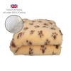DRYBED Premium Vet Bed Small Paws pšeničný + hnedé labky 100 x 75 cm