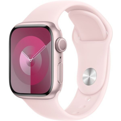 Apple Watch Series 9 41mm Ružový hliník so svetlo ružovým športovým remienkom M/L