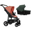 TFK Mono4 2v1 Salmon Combi carrycot + Seat unit Nafukovacie kolesá Hlboká vanička Olive