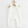 NEW BABY Dojčenské mušelínové zahradníčky New Baby Soft dress béžová - 62