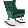Halmar BAZALTO VELVET hojdacie kreslo zelené