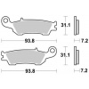 Brzdové destičky DP Brakes SDP přední YAMAHA WR 250 F rok 18-21