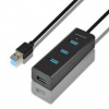 USB Hub Axagon USB / 4x USB 3.0, 1,2 m (HUE-S2BL) čierny