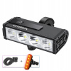 Silná lampa na BICYKEL LED predné svetlo 3000lm baterka 2000 mAh BICYKEL + zadná časť