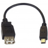 PremiumCord USB redukce kabel USB A/female - Mini 5pin USB/male 20cm OTG kur-16