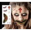 Tetovanie na tvár zombie 30x13cm