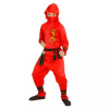 Kostým Ninja drak - 140 cm, červený