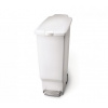 Simplehuman Pedálový kôš na odpadky 40 l, úzky, biely plast