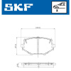 SKF Sada brzdových platničiek kotúčovej brzdy SKF VKBP 80564 A