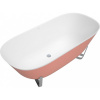 VILLEROY & BOCH Antheus voľne stojaca vaňa z materiálu Quaryl, s nerezovou podnožou, odtok v strede, 1750 x 800 x 632 mm, Colour on Demand, Stone White, UBQ175ANH7F4BCV-RW
