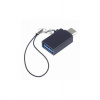 PremiumCord Adaptér USB-C male - USB3.0 A female, OTG, černý s očkem na zavěšení (kur31-18)