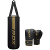 RDX Dětský boxovací pytel a rukavice F6 2FT Kara, zlatý