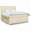 Box spring postel s matrací krémová 180x200 cm textil 3292865