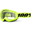 100% STRATA 2 Goggle Neon Yellow - Clear Lens