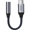 Ugreen AV142 adaptér 3,5mm jack / USB-C 10cm sivý 30632