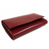 Arwel Tmavo červená dámska kožená klopnová peňaženka 511-2121-31