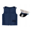 Kostým pre chlapca- Policajt policajta z kostýmu 116-140 2el (Policajt kostým Cap vesty 116-140 2el)