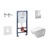 Grohe Rapid SL Set predstenovej inštalácie, klozetu a sedadla D-Code, Rimless, SoftClose, tlačidla Skate Cosmo, chróm 38528SET-KK-GR