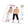 Strih Burda 5734 - Košeľa bez rukávu, zapínacia blúzka