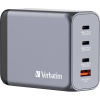 Verbatim GNC-200 GaN 32204 cestovná nabíjačka 4 x 1x USB-A, 3x USB-C® GaN , s adaptérom pre Európu, s britským adaptérom, s americkým adaptérom; 32204