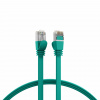 U/FTP (PiMF) Patchkábel 1m cat.6a, zelený, plochý, Cu