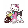 CUKROVÁ TLAČ jedlý obrázok na tortu Cukrová hmota KUROMI HELLO KITTY #11 + MENO