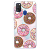 Silikonové pouzdro iSaprio - Samsung Galaxy M21 - Donuts 11 (Odolný silikonový kryt, obal, pouzdro iSaprio - Samsung Galaxy M21 - Donuts 11 - skvělá ochrana a pružnost, stylový UV potisk, lehkost, tis