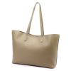 JUICE Dámska kožená kabelka 112418 Taupe Shoulder Shopper Holds A4