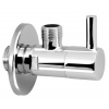 Aqualine Sapho, Rohový ventil 3/8'x1/2', bez matky, guľatý, chróm
