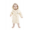 Eurofirany Krémový detský froté župan s kapucňou BABY40, 4-6 rokov