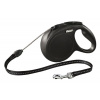 Vodítko Flexi Classic NEW lanko M 8 m čierne (do 20 kg)