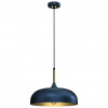 EUlight Závesné svietidlo Lincoln, 1x zlaté/tmavomodré kovové tienidlo, (fi 35cm), db/g