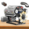 KONŠTRUKČNÉ KOCKY V8 MOTOR MECHANICKÝ MODEL S MOTOROM PRE DETI