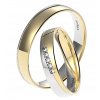 VIPgold Svadobné obrúčky 95032 - bielo-žlté zlato Dámska / Pánska / Pár: pár, Kamene: Zirkón