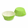 Wimex Cukrárenský košíček (PAP) Bodky bielo/žltozelený Ø50 x 30 mm