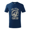 Jiu Jitsu logo guľaté - Tričko detské bavlnené - 122 cm/6 rokov ( Polnočná modrá )