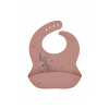 KikkaBoo Podbradník s vreckom Platinum Silicone Flora Blush
