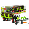 LEAN TOYS Traktor s prívesom na drevo