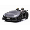 Beneo Elektrické autíčko Lamborghini Aventador 24V Dvojmiestne, čierne lakované, 2,4 GHz DO, Mäkké PU Sedadlá, LCD Displej, odpruženie, vertikálne otváracie dvere, mäkké EVA kolesá, 2 X 45W MOTOR, ORI