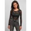 Women's Long Sleeve Lace Body Black čierna M Urban Classics 4065812001054