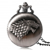 Jedinečné vreckové pánske hodinky - Zlovlk z Game of Thrones